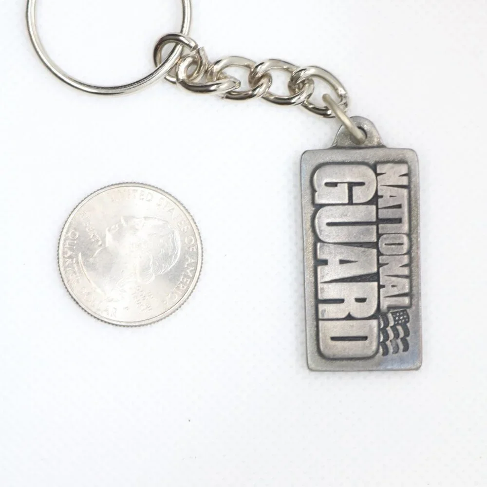 National Guard keychain with black gift bag new nice heavy quality